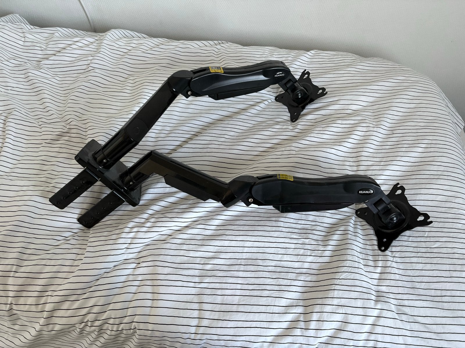 HUANUO Dual Monitor Arm - Gasveer, 13-27 inch, VESA, Computers en Software, Monitoren, Ophalen of Verzenden, Zo goed als nieuw