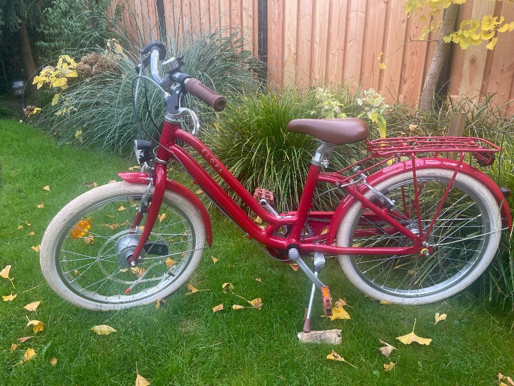 Stadsfiets voor kinderen Elops 900 rood 20 inch 6-9 jaar, Ophalen, 20 inch of meer, Velgrem, Zo goed als nieuw