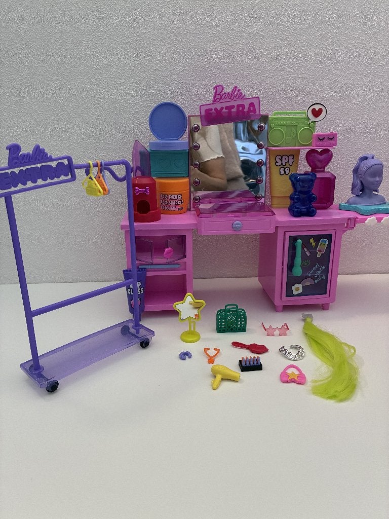 Barbie Extra Vanity speelset, Ophalen of Verzenden, Gebruikt, Barbie