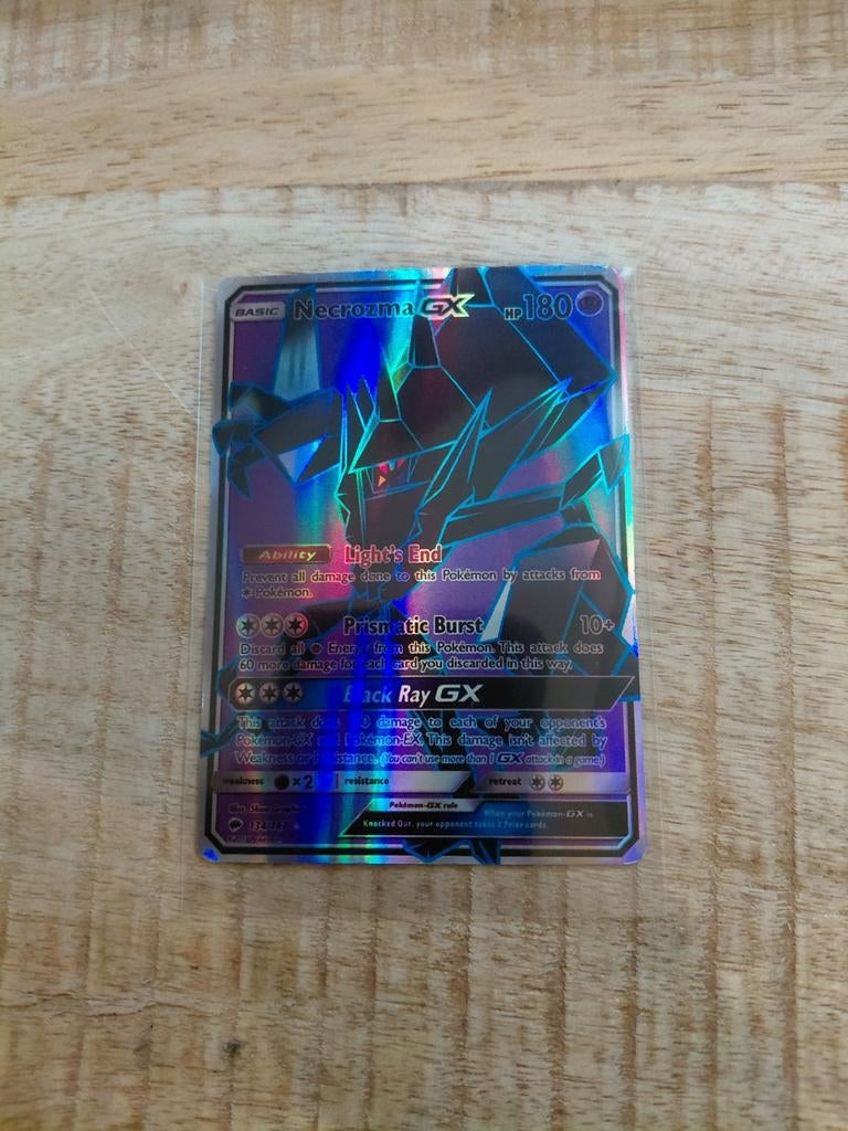 Necrozma GX Pokémon Kaart - Full Art Foil, Ophalen of Verzenden, Zo goed als nieuw, Losse kaart, Foil