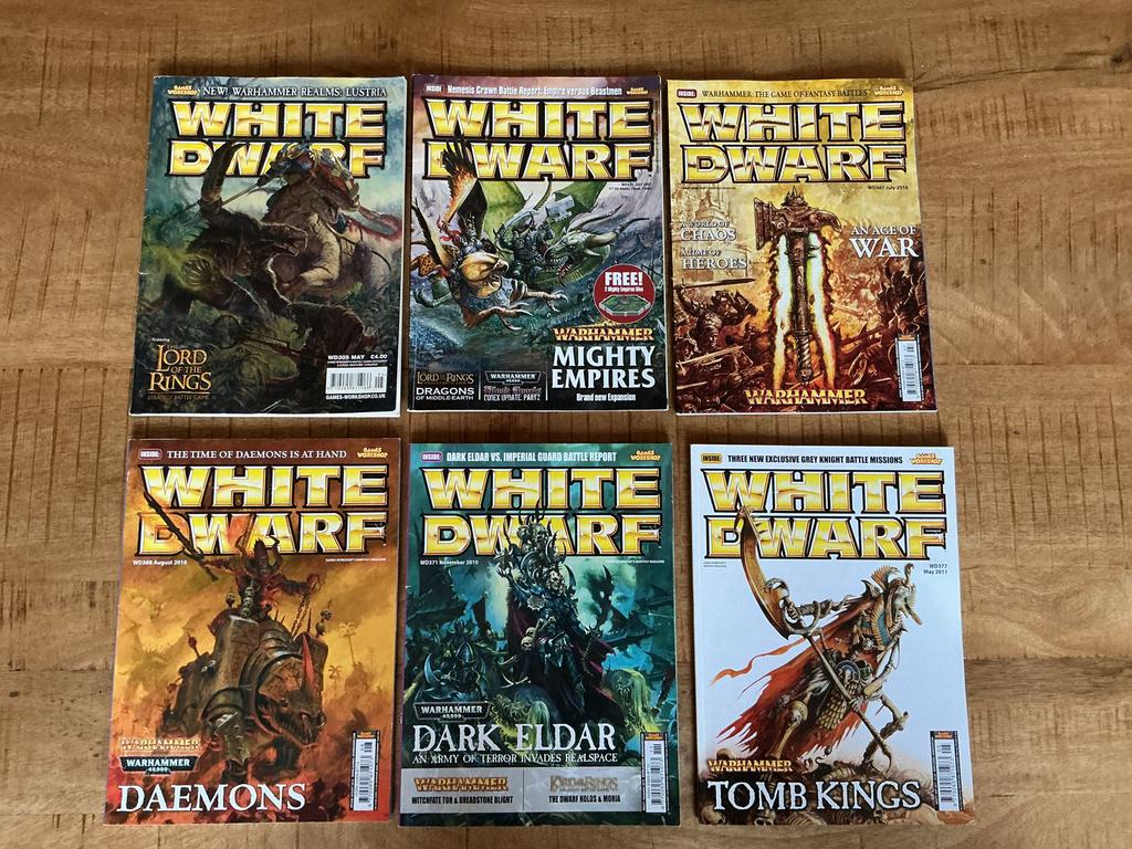 White Dwarf Tijdschriften - Warhammer & Lord of the Rings, Hobby en Vrije tijd, Ophalen, Zo goed als nieuw, Warhammer, Boek of Catalogus
