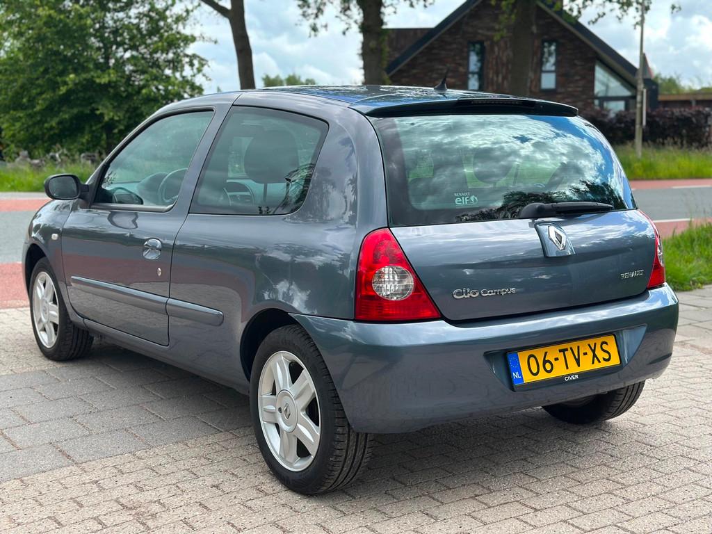 Renault Clio 1.2-16V Campus Airco Elektrische ramen Laag KM, Auto's, Renault, Voorwielaandrijving, Gebruikt, Blauw, Origineel Nederlands