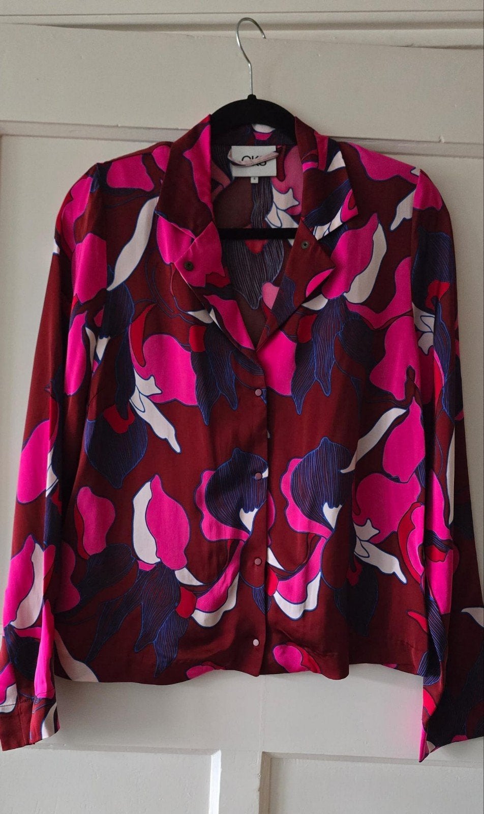 Blouse met schoudervulling- CKS - maat S, Meerkleurig, Ophalen of Verzenden, Zo goed als nieuw, Maat 36 (S)