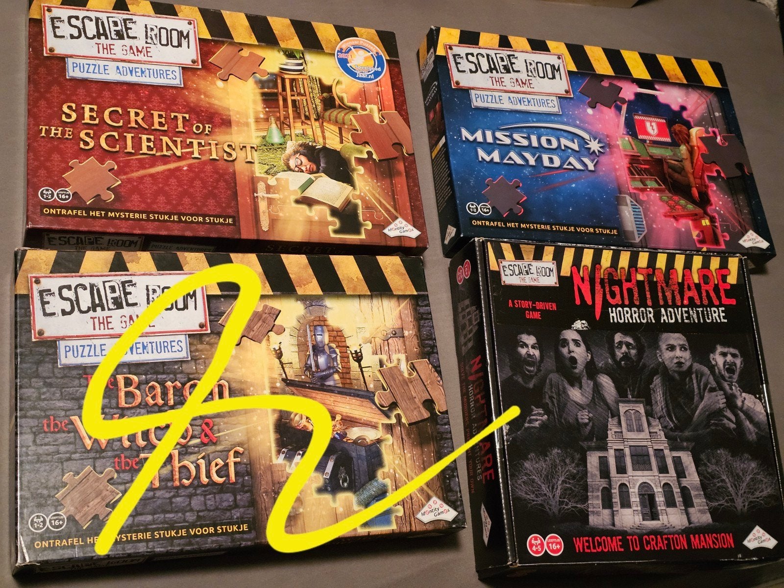Escaperoom gezelschapsspel voor een groep. Leuk voor de fee, Ophalen of Verzenden, Zo goed als nieuw