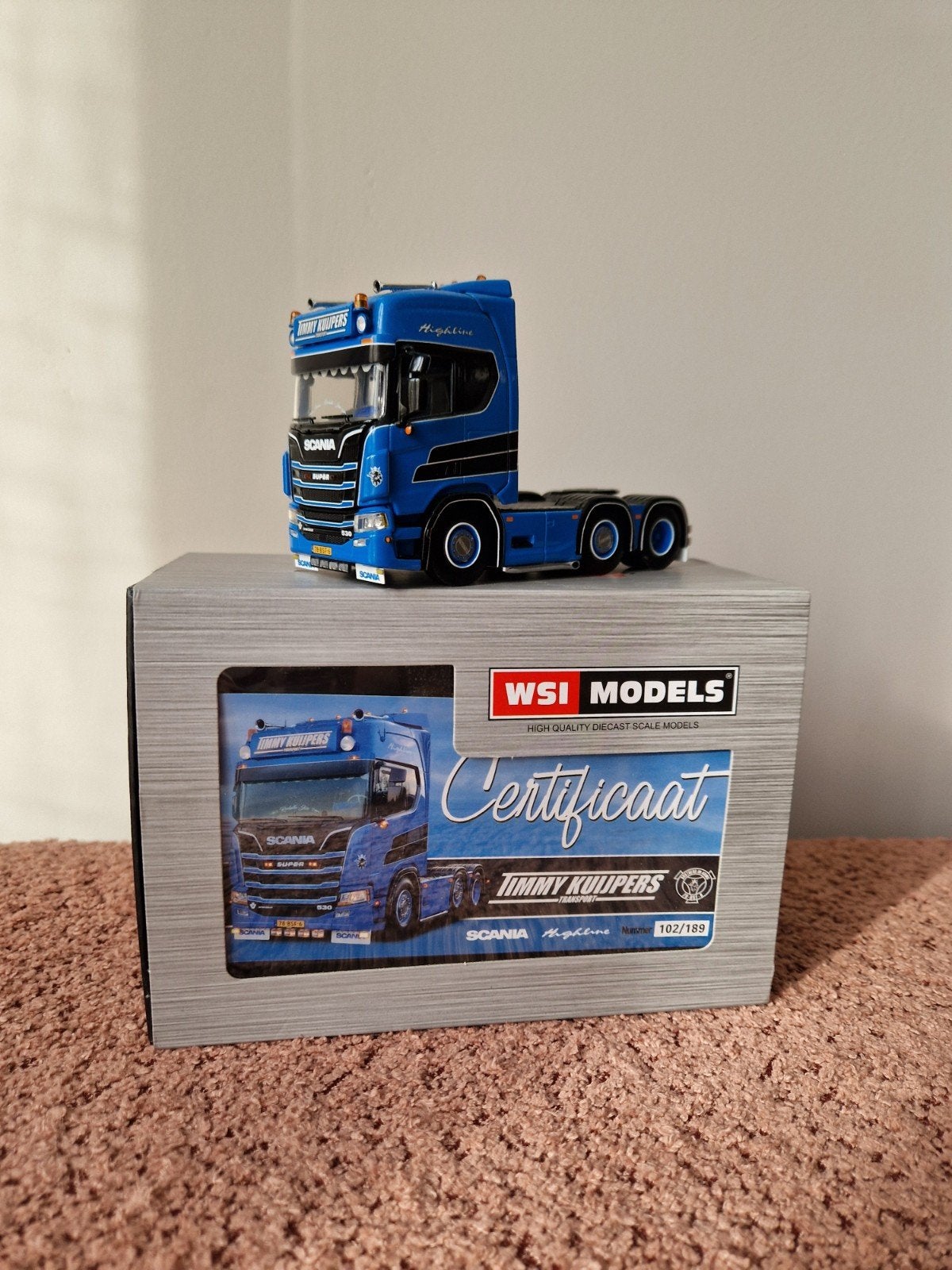 WSI Scania Highline Timmy Kuipers, Overige merken, 1:32 tot 1:50, Ophalen of Verzenden, Zo goed als nieuw