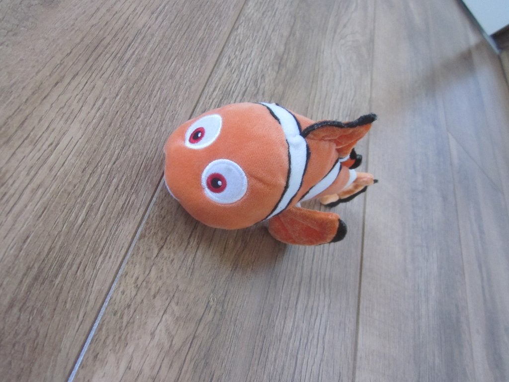 Disney Pixar oranje met witte strepen pluche vis knuffel, Oranje, Disney, Overige typen, Nieuw
