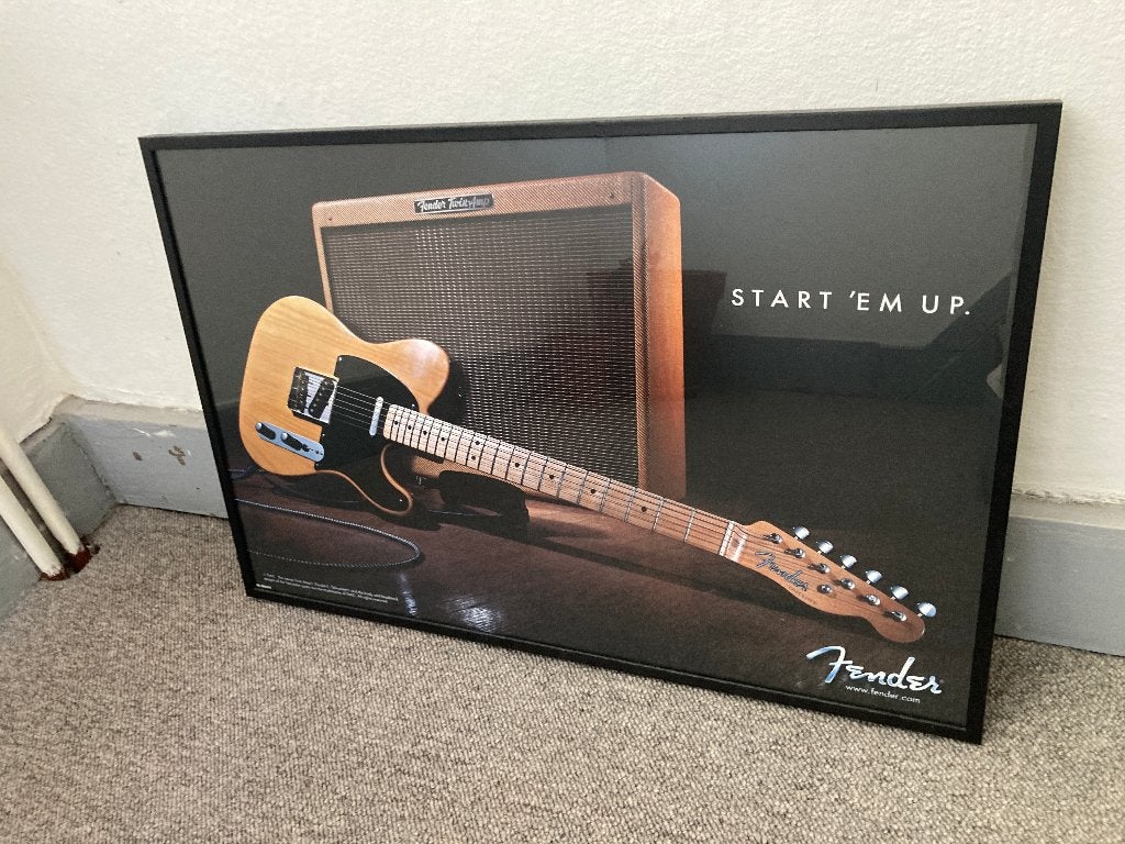 Fender kader/poster, Muziek en Instrumenten, Ophalen, Fender, Met versterker, Zo goed als nieuw