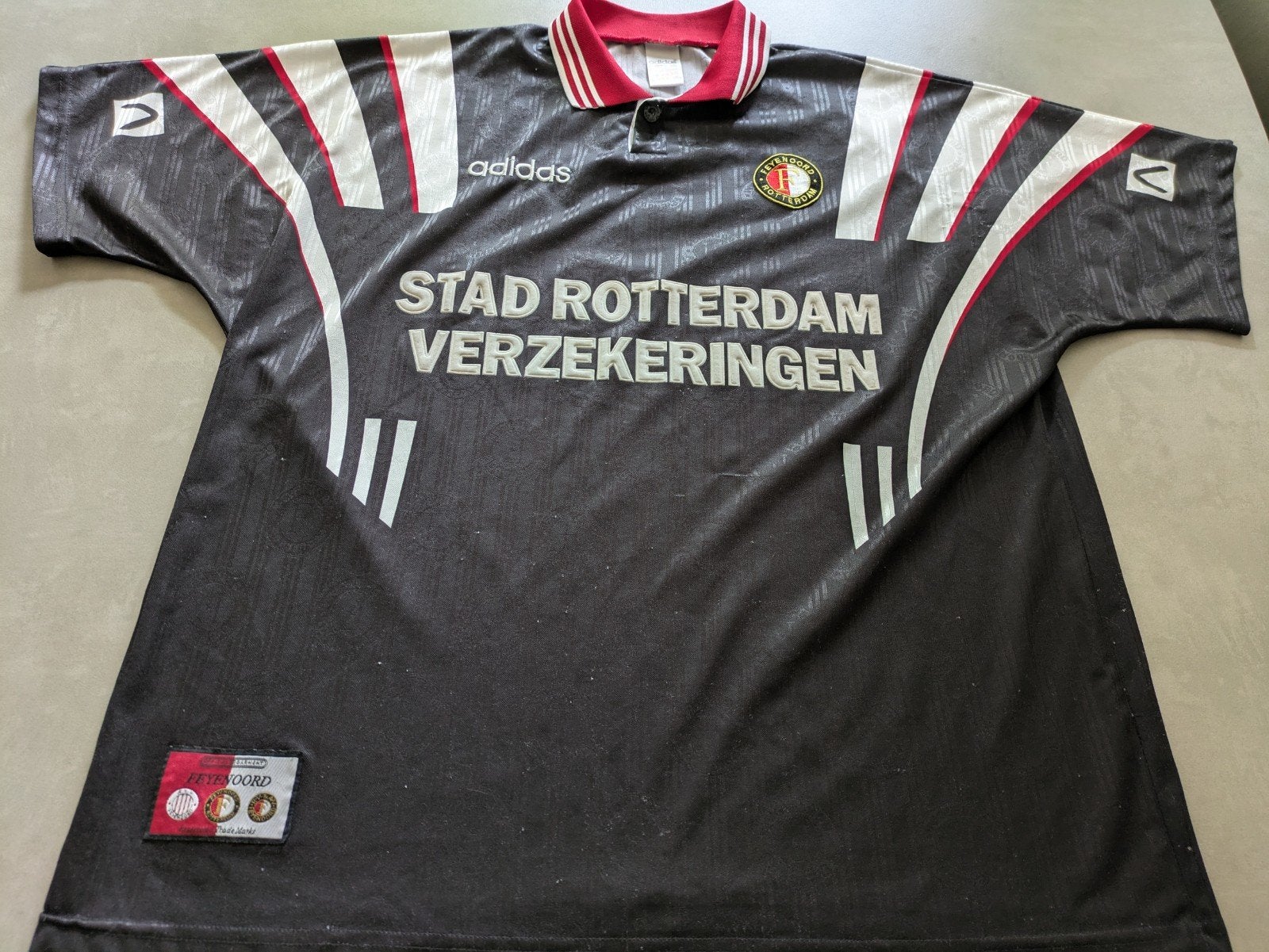 Voetbalshirt Feyenoord vintage shirt 1996 Zeldzaam, Groter dan maat XL, Ophalen, Zo goed als nieuw, Shirt