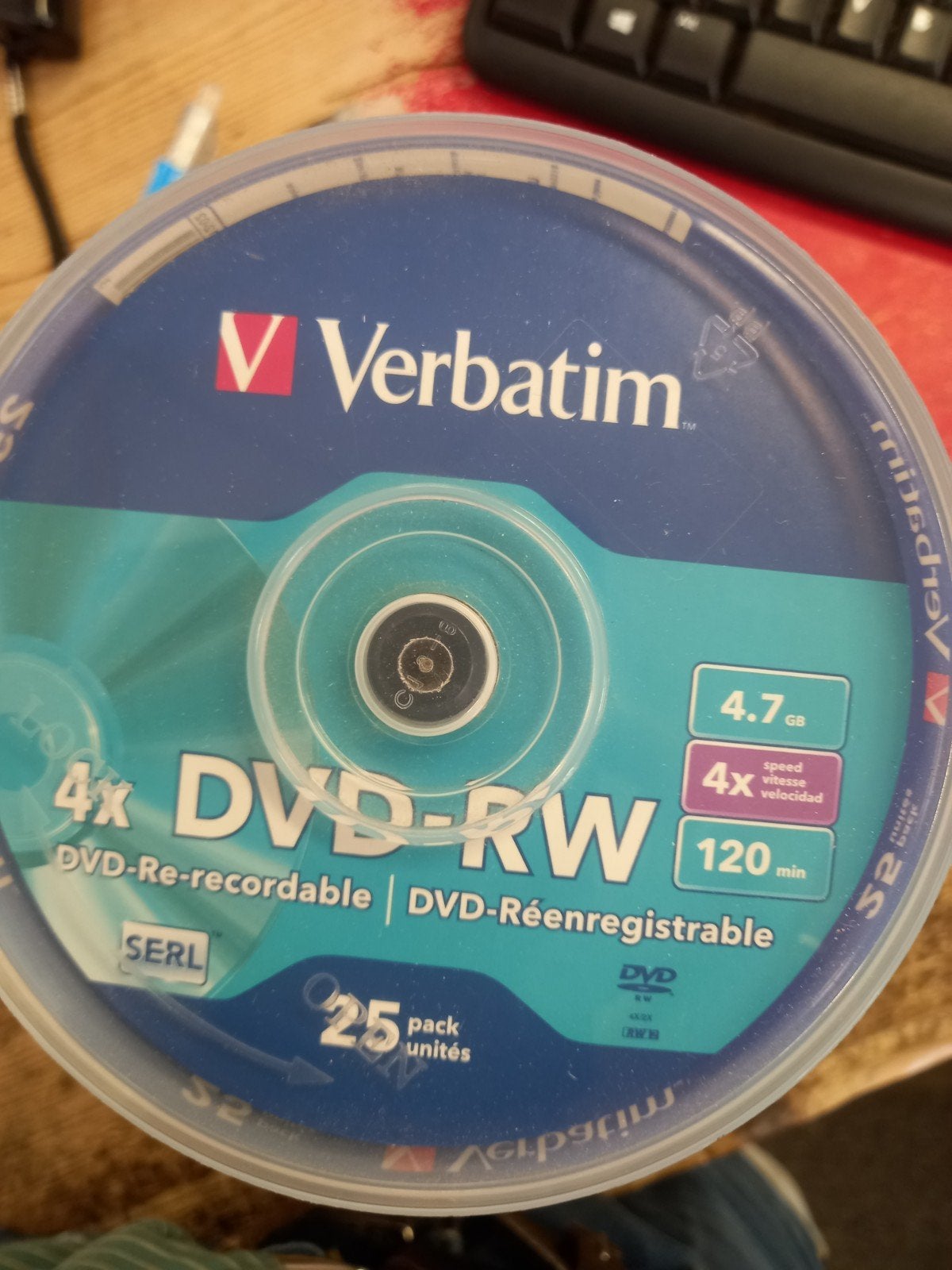 100x Verbatim DVD-RW 4.7GB 4x Herschrijfbaar op spindel, Computers en Software, Beschrijfbare discs, Ophalen of Verzenden