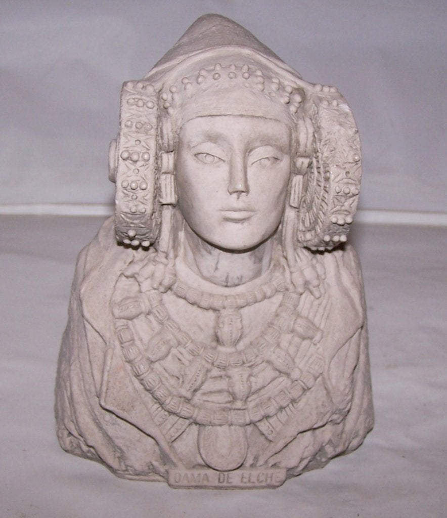 Prachtige reproductie van het beeld De dame van Elche. Nwst., Minder dan 20 cm, Handgemaakt, Ophalen of Verzenden, Beeld