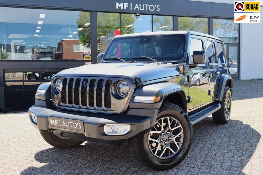 Jeep Wrangler Unlimited 4xe 380 Sahara|Leder|360|ACC|Stuur &, Auto's, Jeep, Automaat, 4 cilinders, 2248 kg, Vierwielaandrijving