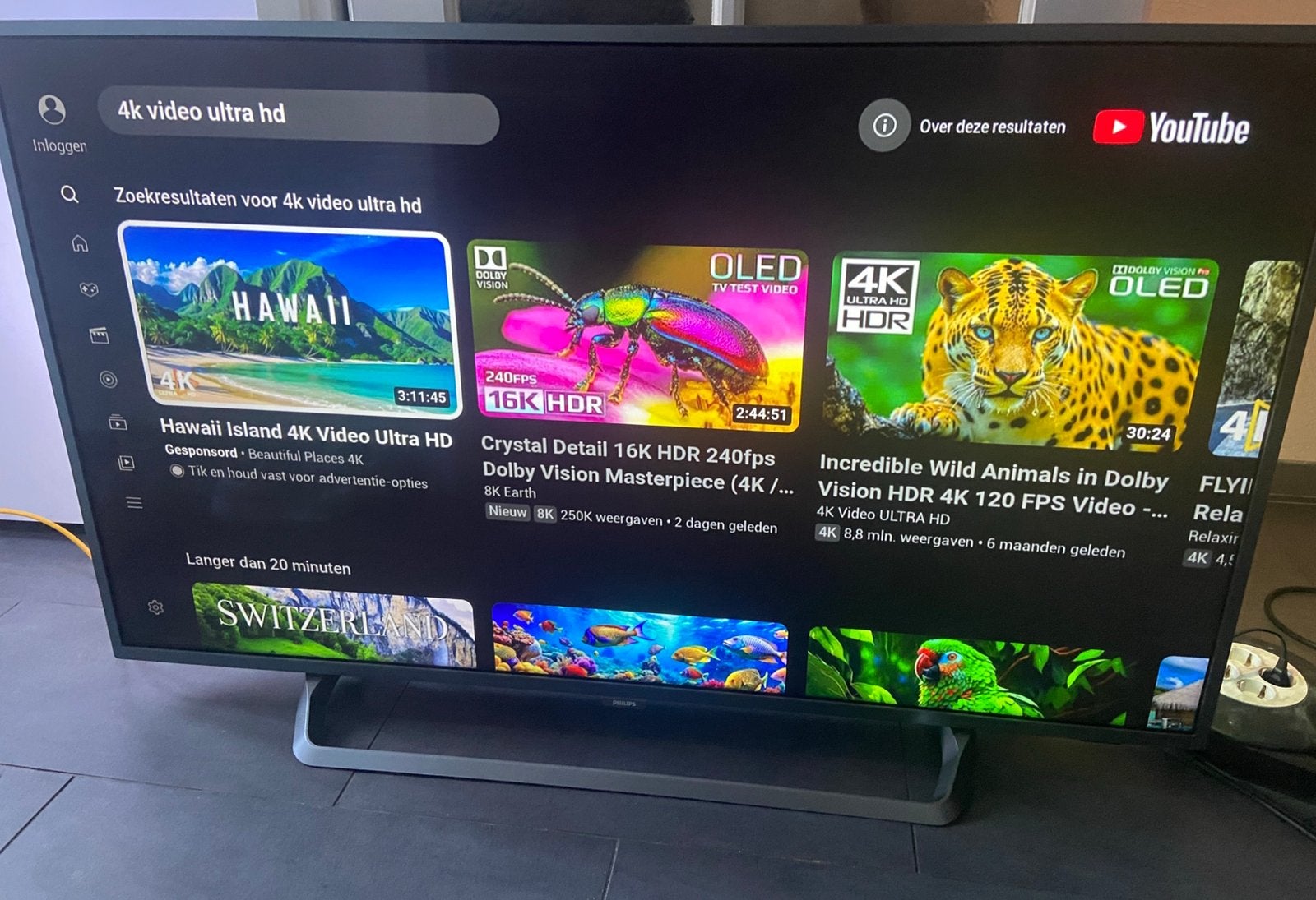 Philips 55 inch ambilight 4k smart tv, Audio, Tv en Foto, Televisies, Philips, 50 Hz, Ophalen of Verzenden, Zo goed als nieuw
