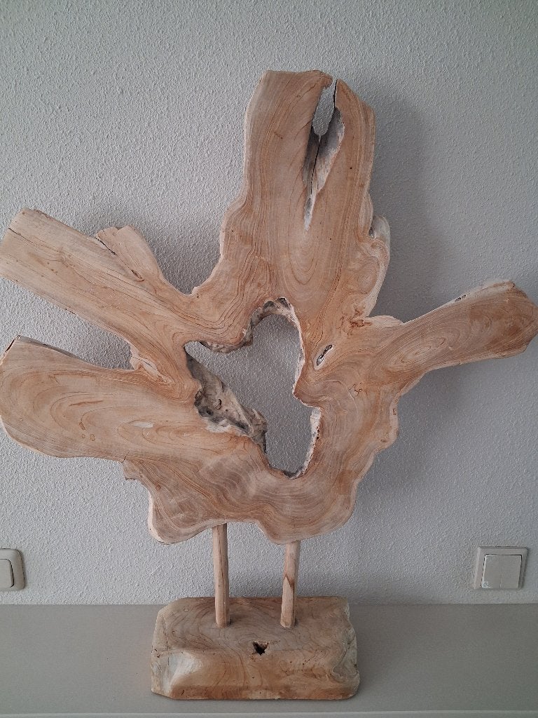 Teak decoratie voor in woonkamer, Ophalen, Hout, Beige, Overige stijlen