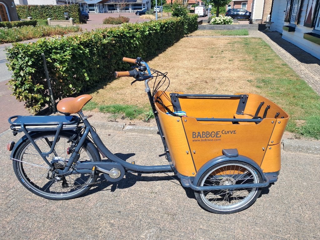Babboe curve E bakfiets, Fietsen en Brommers, Fietsen | Bakfietsen, 4 kinderen of meer, Gebruikt, Elektrisch, Schijfrem
