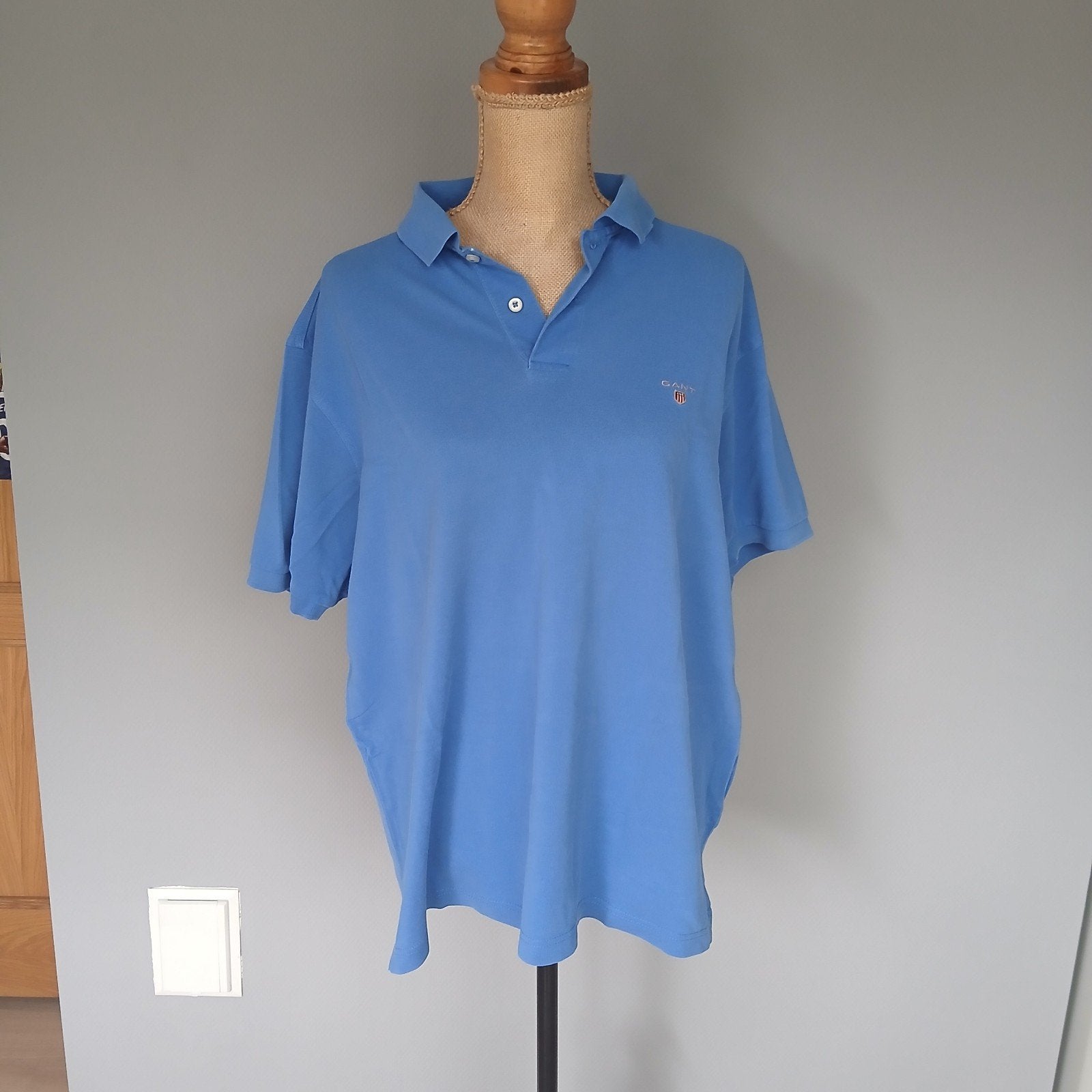 Gant heren polo, Maat 52/54 (L), Blauw, Ophalen of Verzenden, Zo goed als nieuw