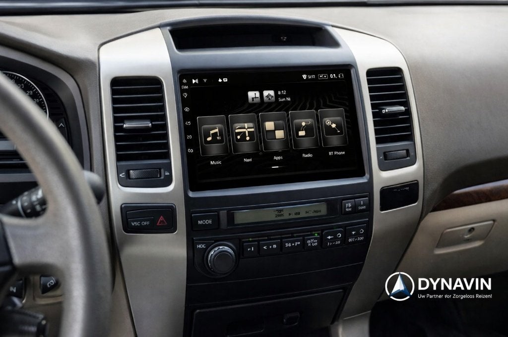 apple carplay toyota landcruiser 120 android 16 usb Dynavin