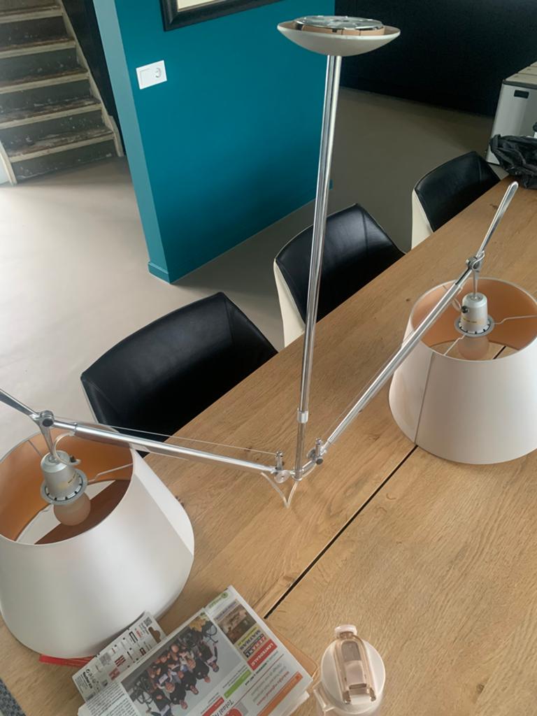Artemide Tolomeo Basculante duo hanglamp, Ophalen, Zo goed als nieuw, Minder dan 50 cm