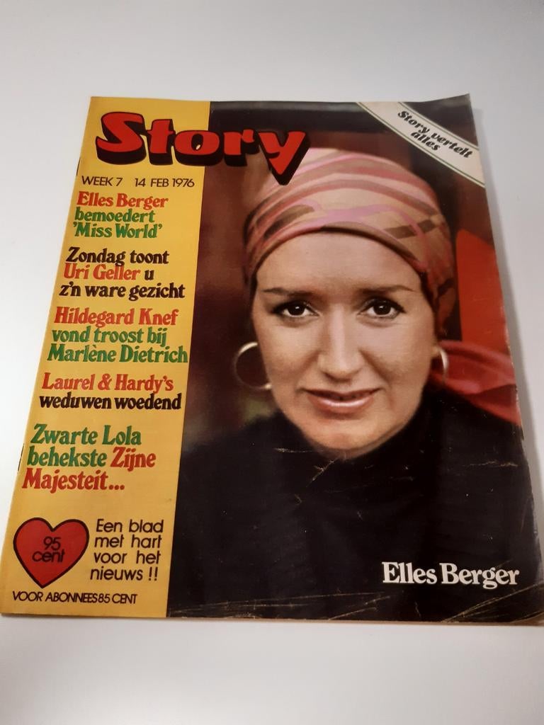 Story 1976. Nr. 7. Elles Berger. Uri Geller. Laurel en Hardy, Ophalen of Verzenden, 1980 tot heden, Tijdschrift