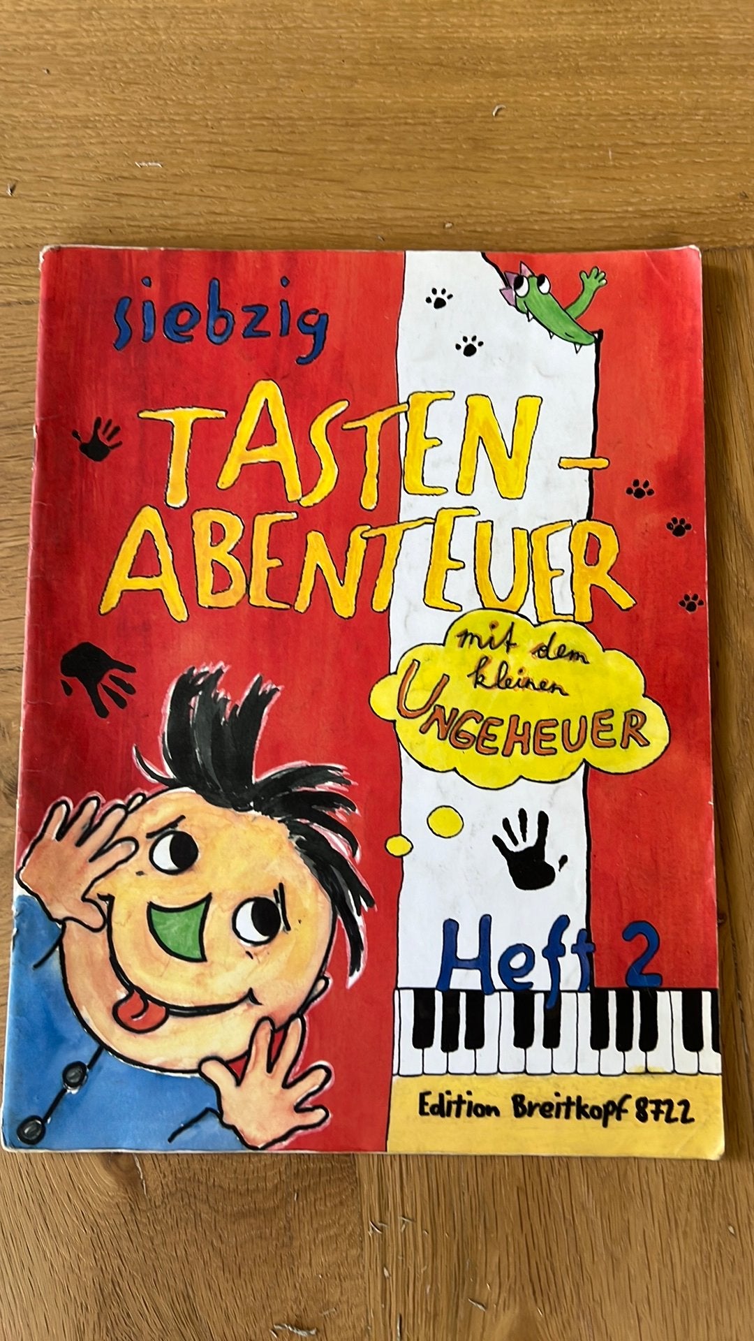 Tastenabenteuer mit dem kleinen Ungeheuer Heft 2, Gebruikt, Les of Cursus, Ophalen of Verzenden, Piano