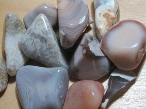 ed. 12 aparte edelstenen ROZE BOTSWANA AGAAT (4), Verzenden, Nieuw
