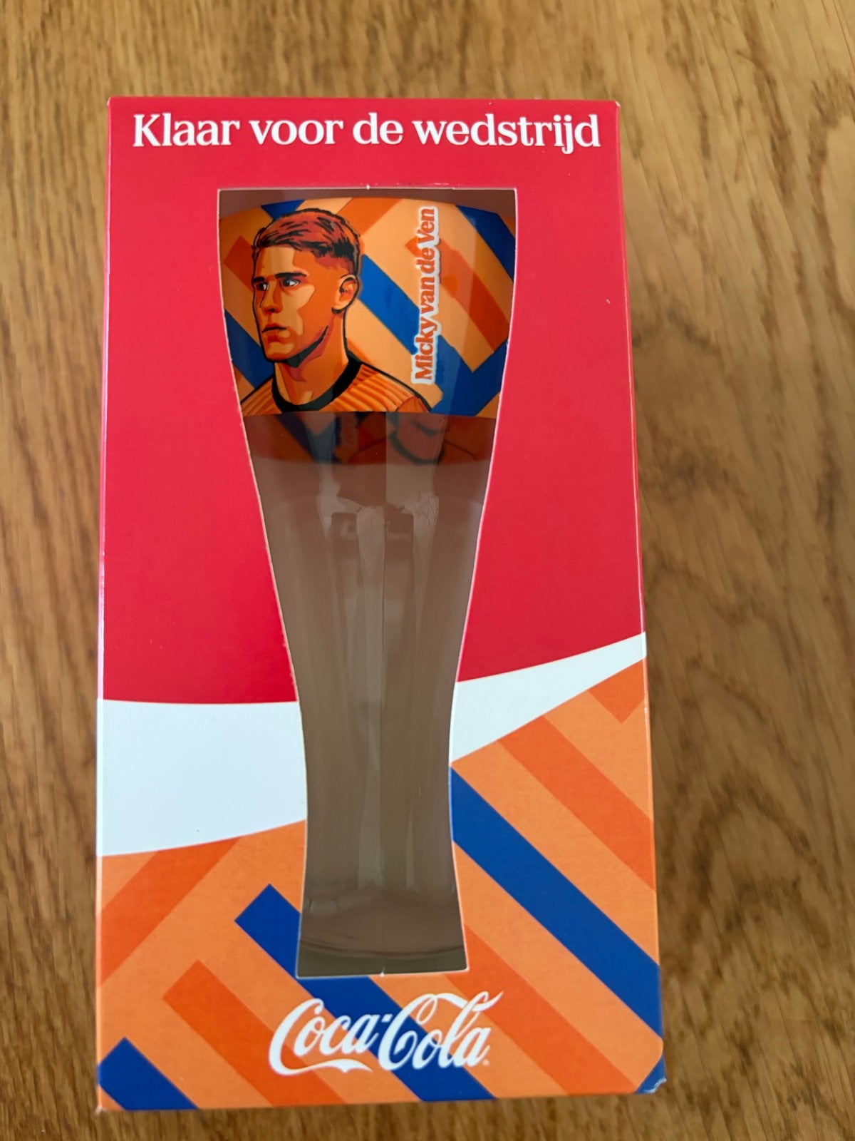 Coca-Cola glas Micky van de Ven, Huis en Inrichting, Ophalen of Verzenden, Nieuw, Meerkleurig, Glas