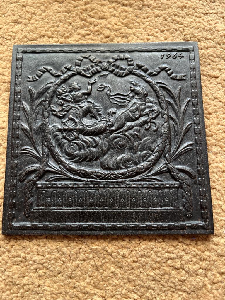 Decoratief IJzeren Plaatje 12x12cm - Sonnenwagen 1964, Verzenden