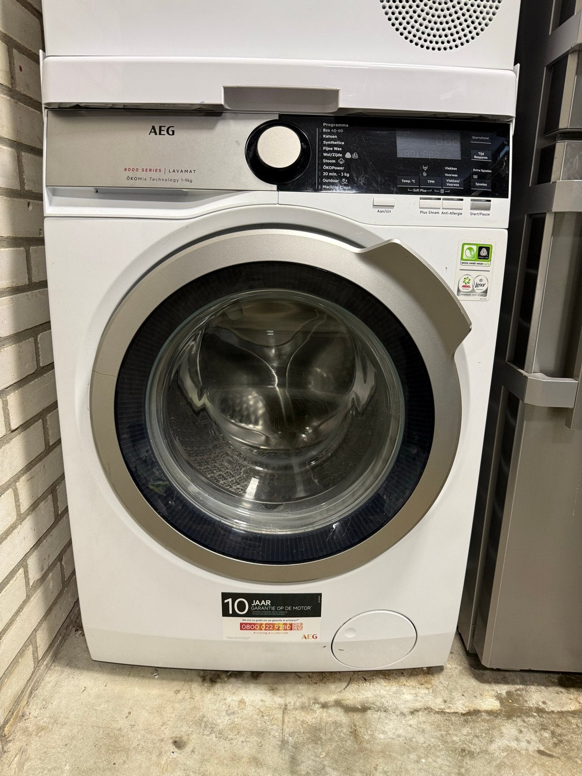 AEG 8000 series wasmachine - defect, voor onderdelen, 8 tot 10 kg, Ophalen, Niet werkend, Voorlader