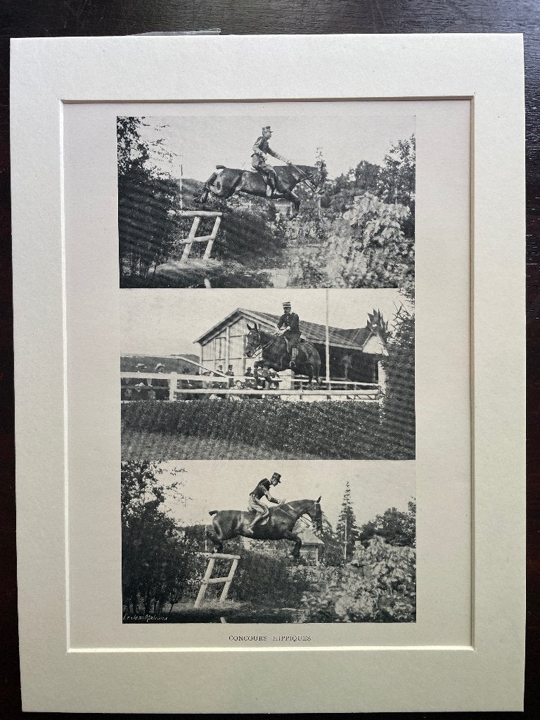 Paarden prent 1907 Concours Hippiques - P0611-04, Ophalen of Verzenden, Ets, 1900 - 1949