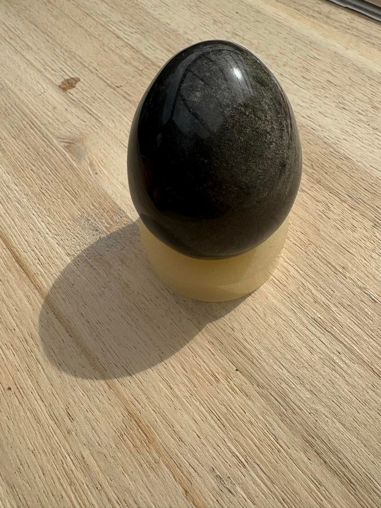 Zwarte Toermalijn Ei - Beschermende Kristal Decoratie, Ophalen of Verzenden, Mineraal