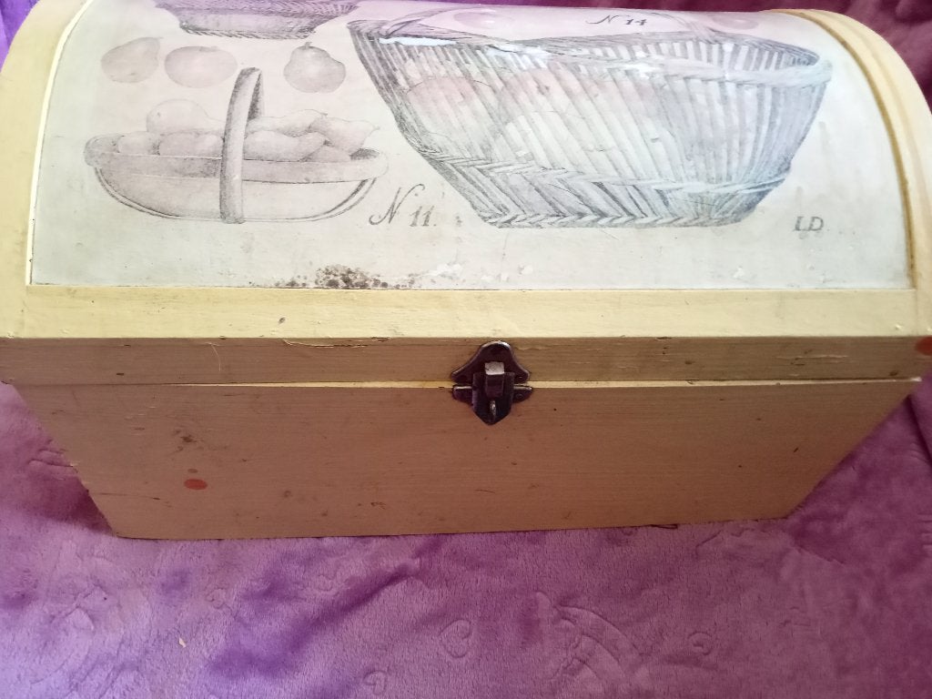 HOUTEN KIST BEWAARKIST SCHATKIST, Ophalen, Minder dan 50 cm, Gebruikt, 50 tot 100 cm