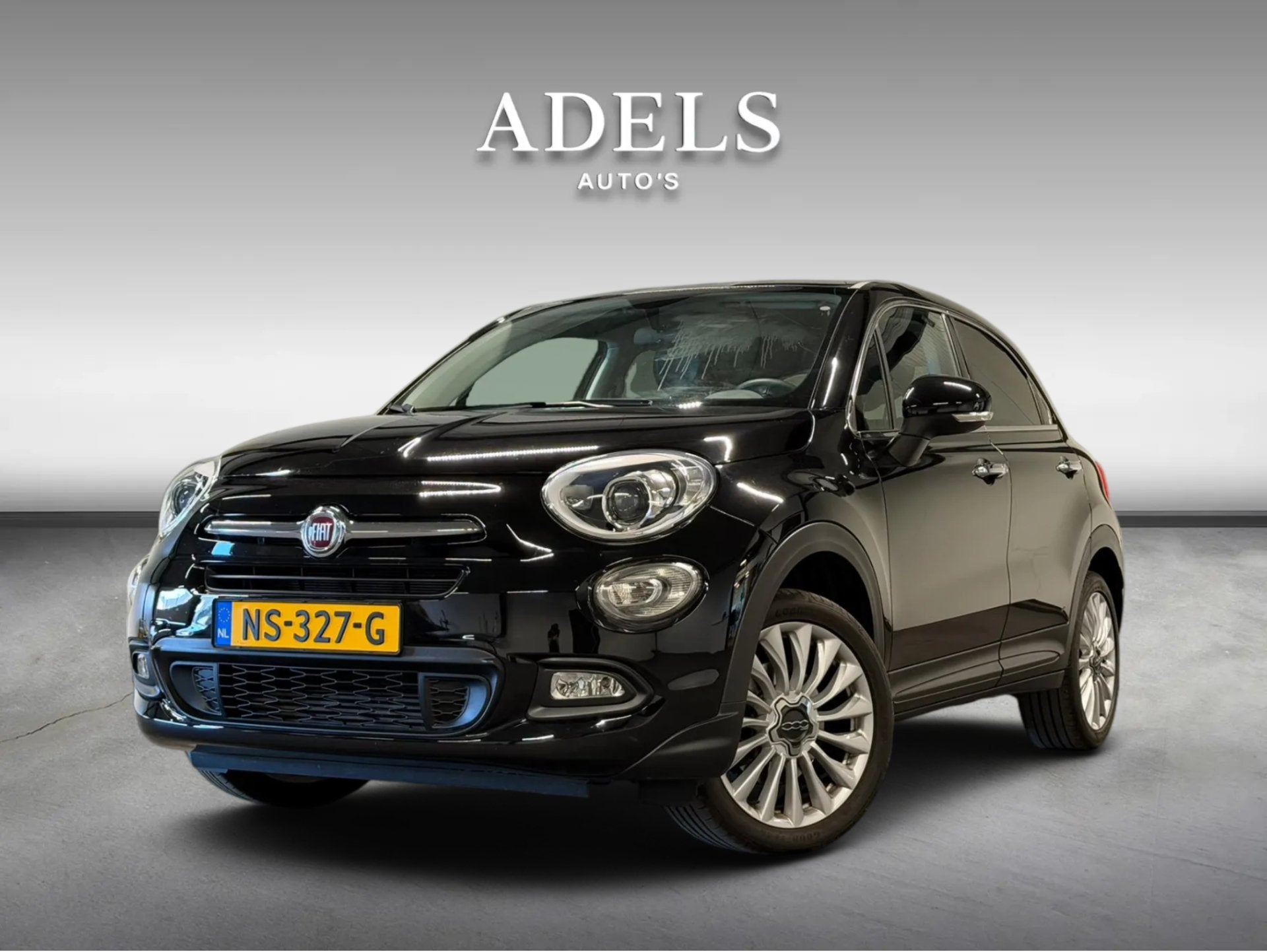 Fiat 500X 1.4 Turbo MultiAir Lounge Automaat Leder Navi DAB, Auto's, Gebruikt, 4 cilinders, 500X, Zwart