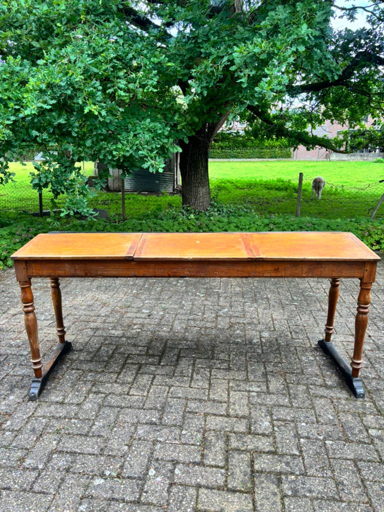 Antieke brocante schoolbank, Ophalen