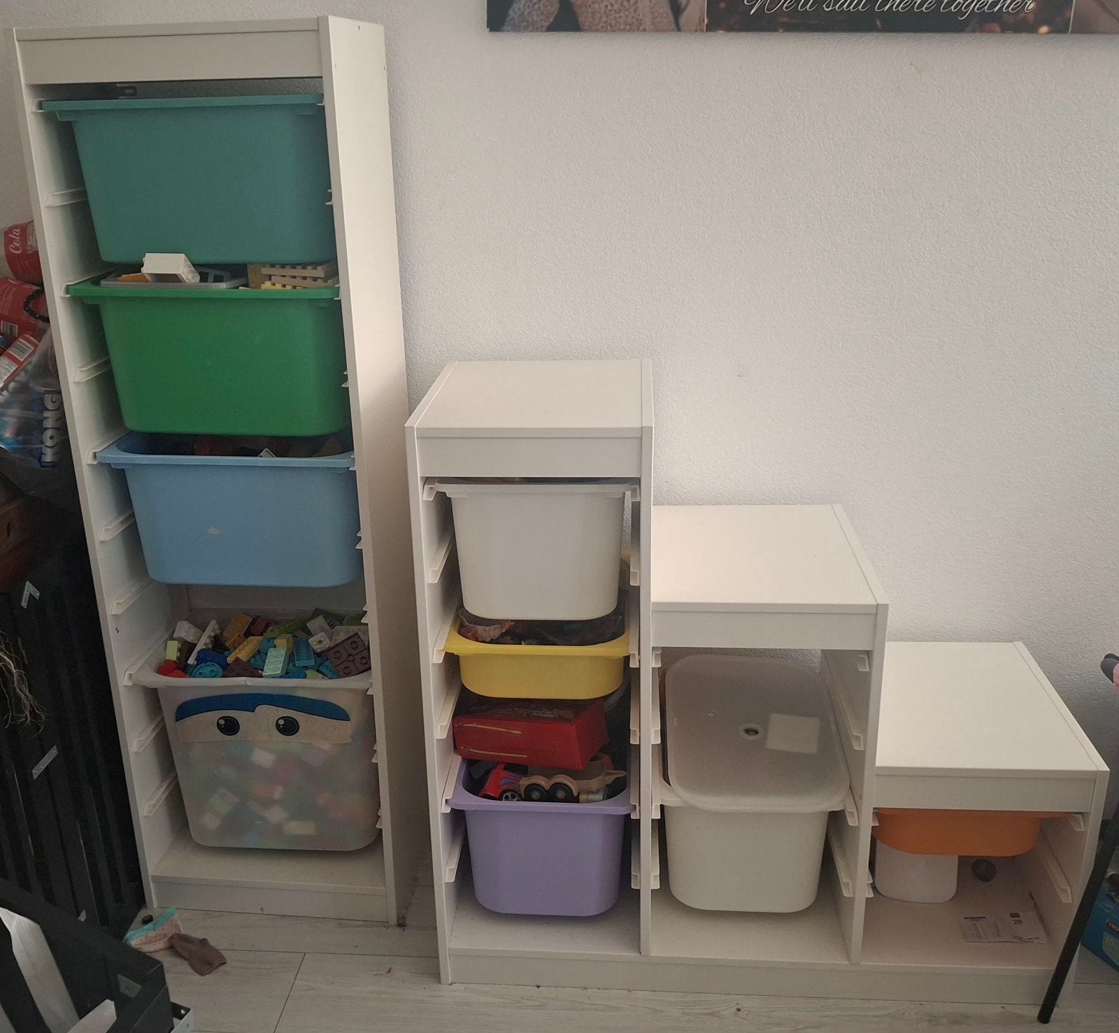 2x IKEA Trofast kasten met bakken en deksels, Kinderen en Baby's, Verzenden, Zo goed als nieuw