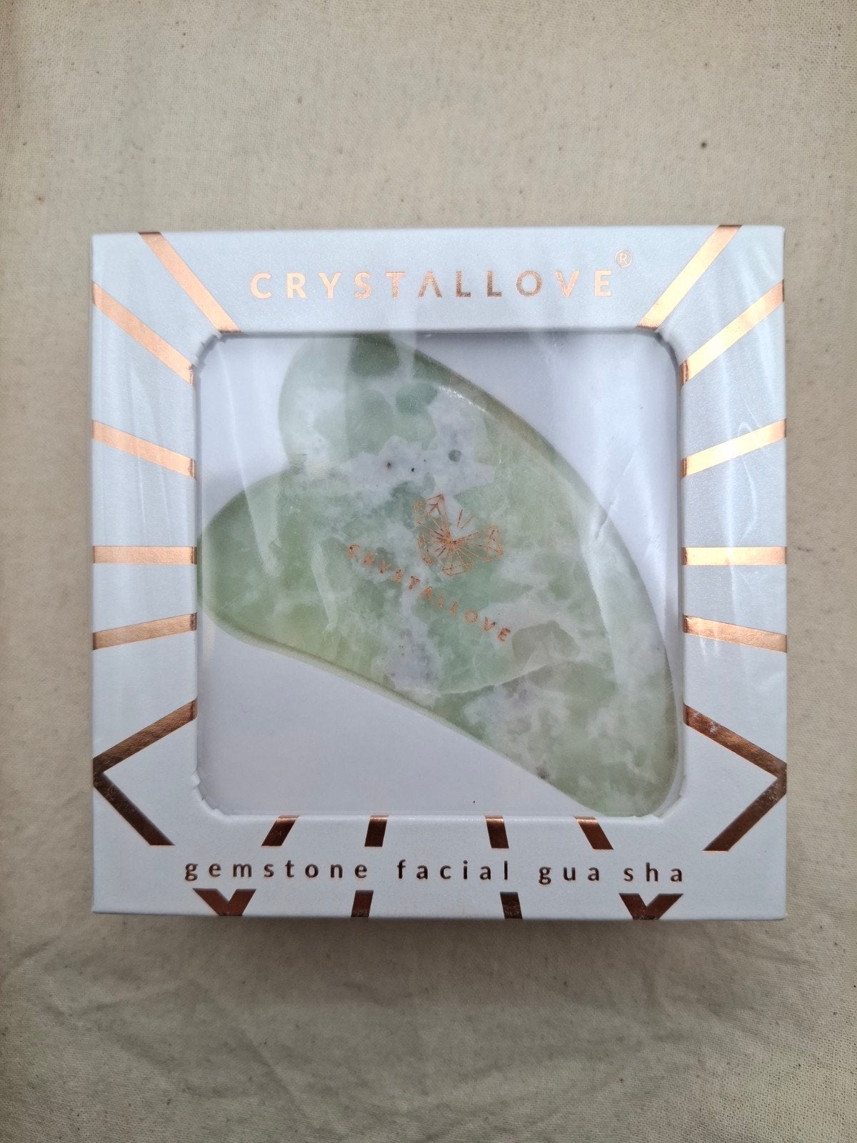 Nieuw! Crystallove Gua sha jade natuurlijke gezichtssteen, Ophalen of Verzenden, Nieuw, Gehele gezicht, Verzorging