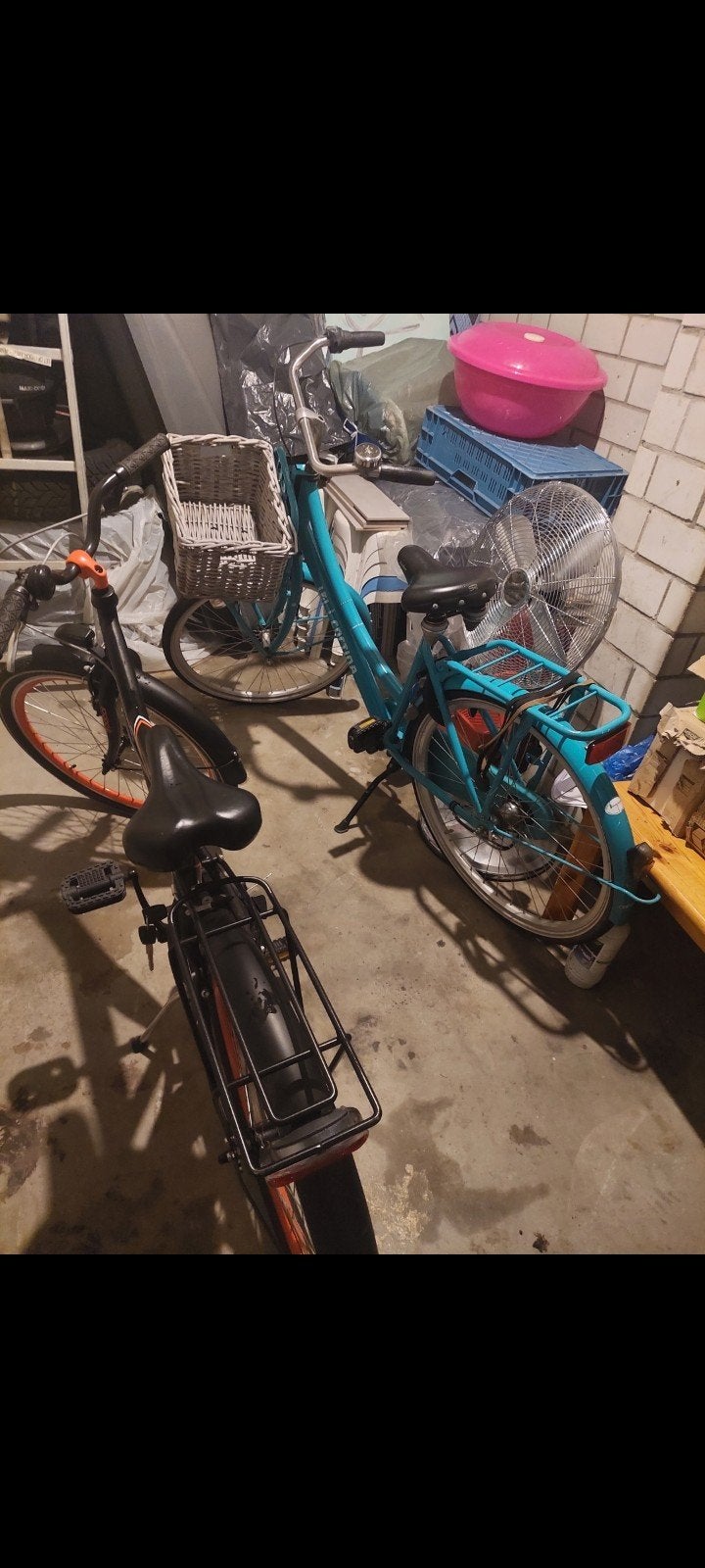 turquoise fiets cortina, Gebruikt, Velgrem, Versnellingen, 50 tot 53 cm