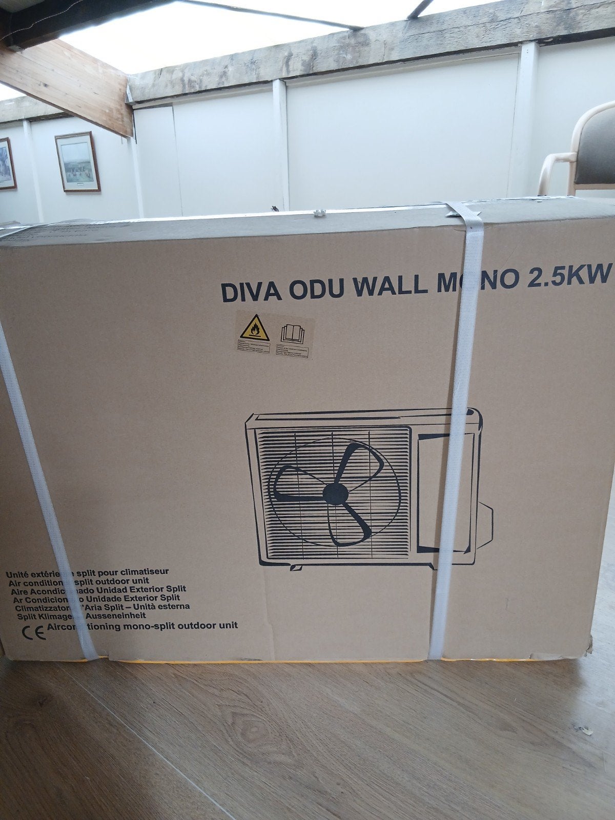 Nieuwe Remeha Diva Splitunit Airco 2.5kW (evt. incl. leiding, Ophalen, Nieuw, Wandairco, 3 snelheden of meer