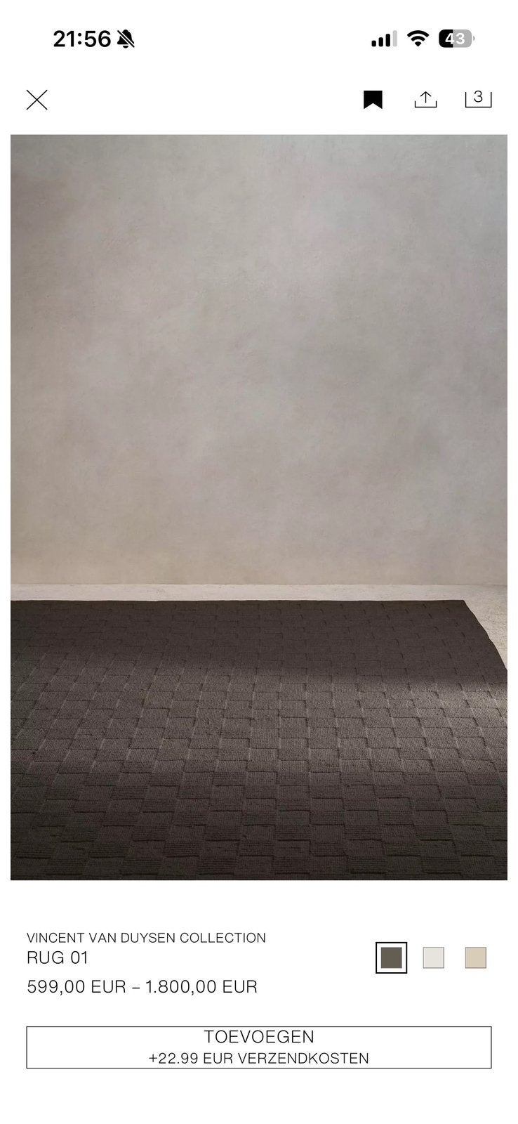 Gezocht! Zara home x Vincent van Duysen vloerkleed, Bruin, Zara home, 200 cm of meer, Ophalen of Verzenden