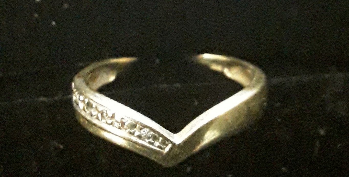14 karaat gouden wishbone ring, Ophalen, Goud