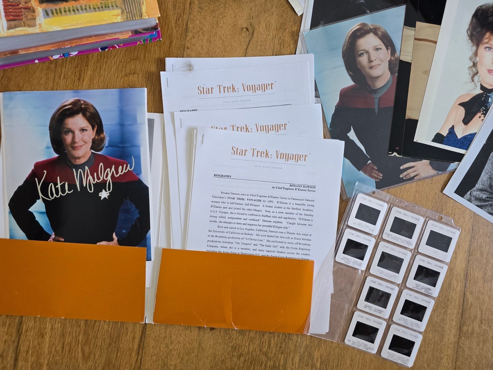 Star Trek Voyager Collectie, gesigneerde memorabilia, boeken, Ophalen of Verzenden, Zo goed als nieuw, Foto of Kaart