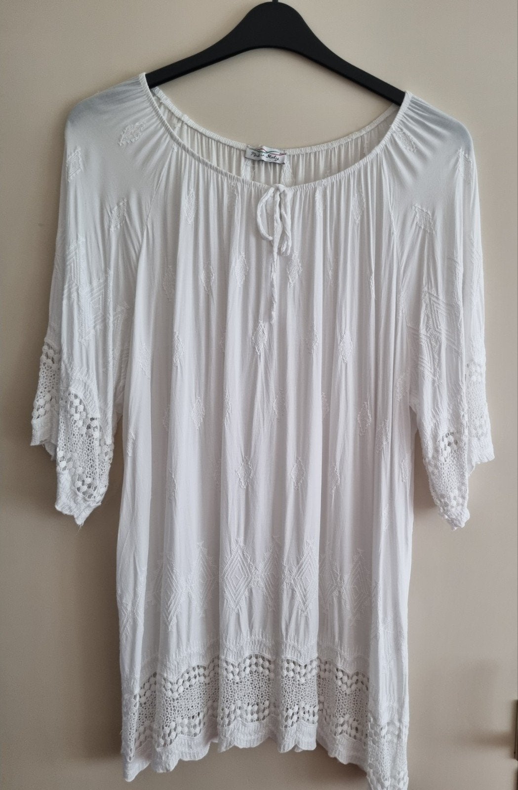 blouse mt ,L, Ophalen of Verzenden, Zo goed als nieuw, Wit
