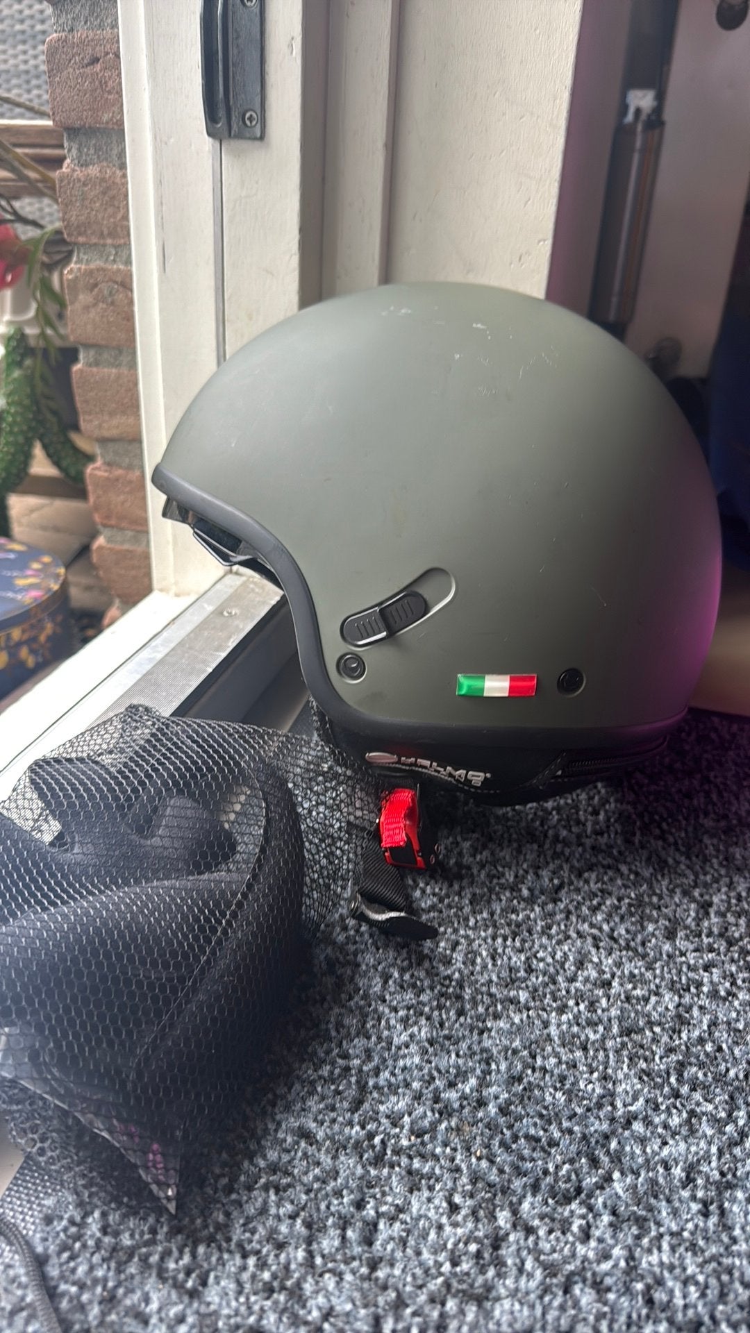 Helmo Milano Puro Jethelm Verde Opaco, Fietsen en Brommers, Brommerhelmen, Ophalen of Verzenden, Gebruikt