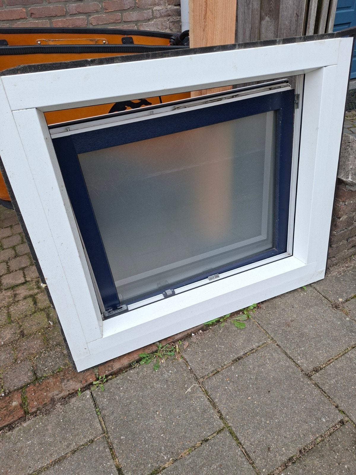 Kunststof K-Vision Trend met HFL hoeken, Ophalen, Gevelraam of Ruit, Gebruikt, 80 tot 120 cm