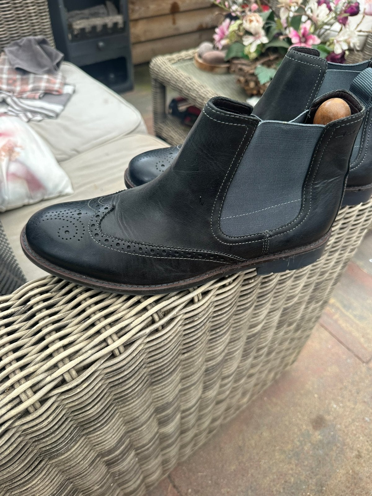 Clark nette laarsjes 2 x gedragen mt 43/44, Zwart, Boots, Ophalen of Verzenden, Zo goed als nieuw