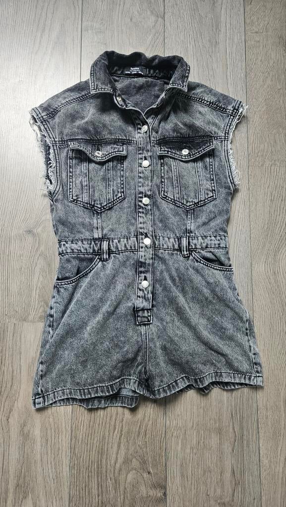 Bershka Jumpsuit Maat M - Zeer Goede Staat, Kleding | Dames, Jumpsuits, Maat 38/40 (M), Zo goed als nieuw, Grijs, Bershka