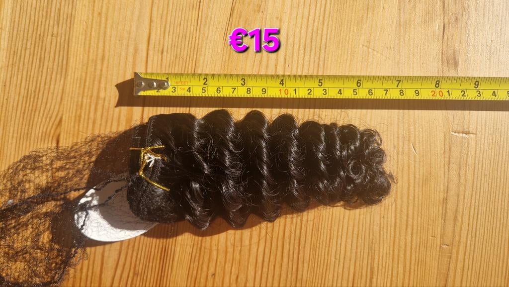 Clip-in hairextensions echt haar, Ophalen of Verzenden, Pruik of Haarverlenging