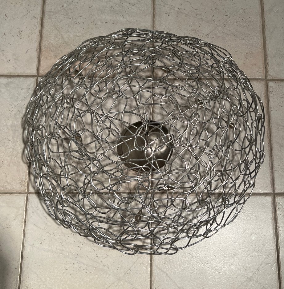 Plafondlamp Harco Loor Barret 60 cm RVS G4 halogeen, Ophalen, Gebruikt, Metaal, G4