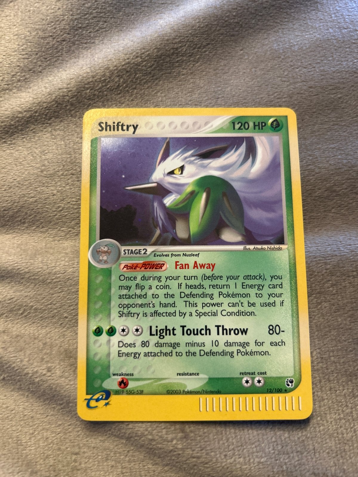 Pokémon Kaart Shiftry 120 HP H19-S5G-53F, Ophalen of Verzenden, Gebruikt, Losse kaart