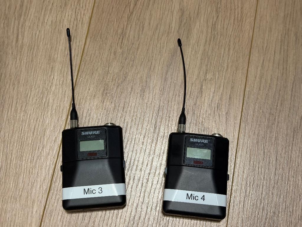 2x Shure ULXD 1 k51 beltpack, Muziek en Instrumenten, Microfoons, Ophalen, Zo goed als nieuw, Zangmicrofoon, Draadloos