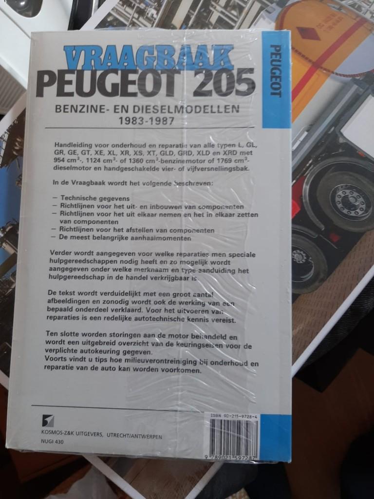 vraagbaak peugeot 205, Ophalen of Verzenden, Nieuw, Peugeot