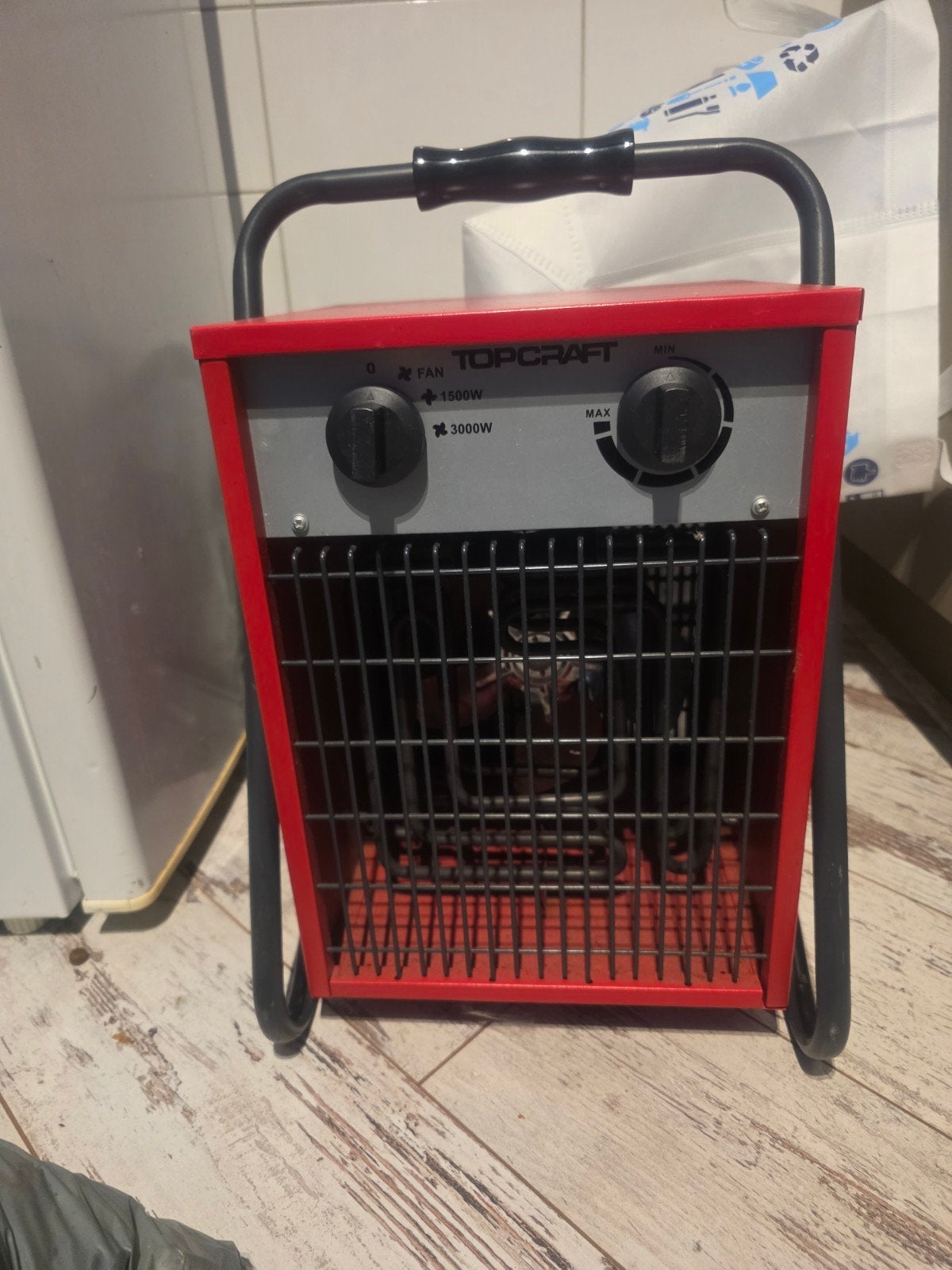 Topcraft Elektrische Verwarming 1500W - 3000W, Ophalen, 30 tot 80 cm, Gebruikt, Onbekend